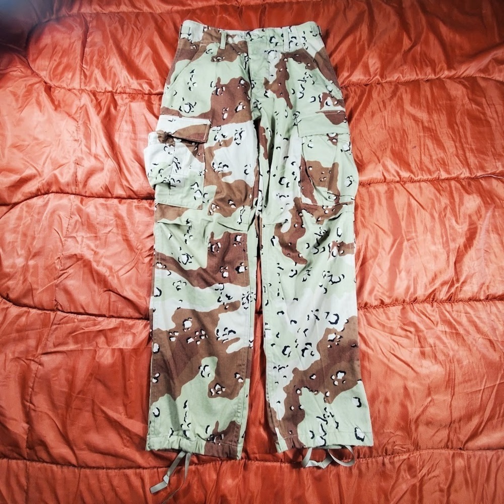TROUSERS DESERT CAMOUFLAGE PATTERN COMBAT SIZE‎ SMALL 28 x 28